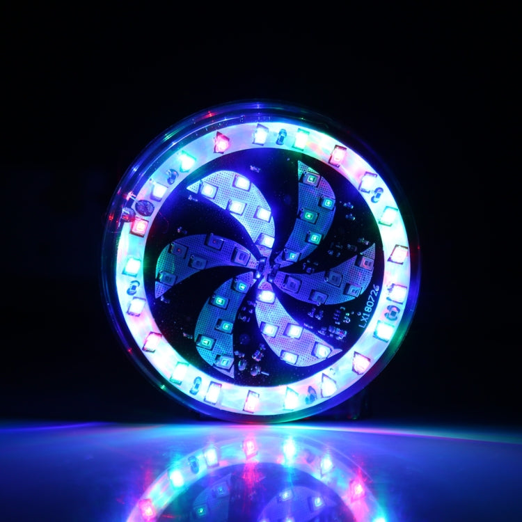 65顆2835貼片燈珠 RGB 摩托車改裝燈飾 LED風火輪/風車燈+天使眼 直徑：8.3cm DC 12V