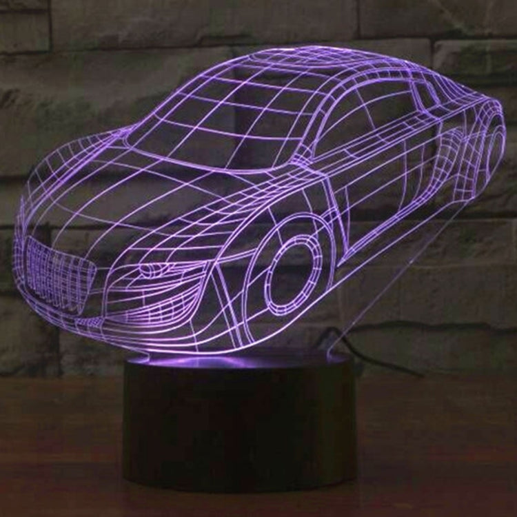 小汽車款3D燈 七彩漸變觸控三維立體燈/檯燈/小夜燈
