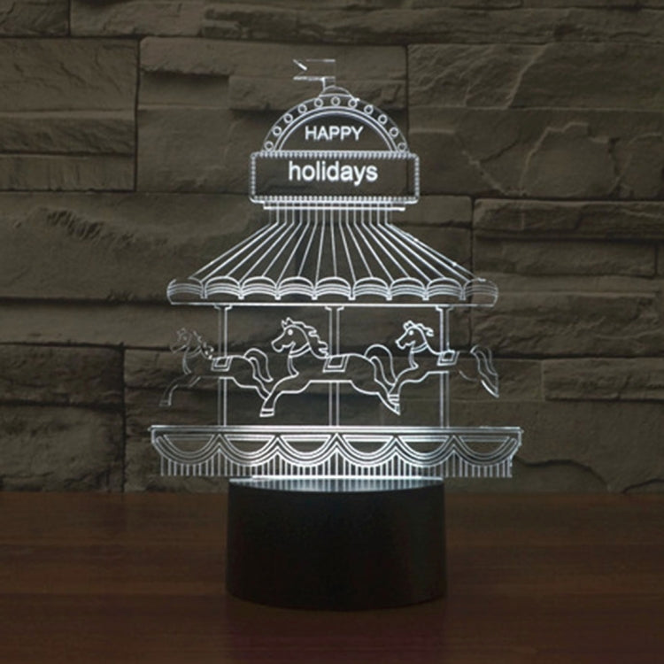 遊樂園款3D燈 七彩漸變觸控三維立體燈/檯燈/小夜燈