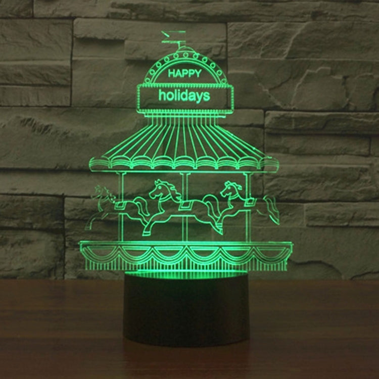 遊樂園款3D燈 七彩漸變觸控三維立體燈/檯燈/小夜燈