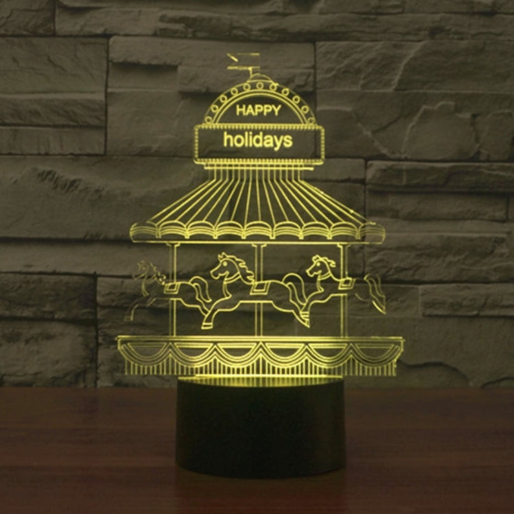 遊樂園款3D燈 七彩漸變觸控三維立體燈/檯燈/小夜燈