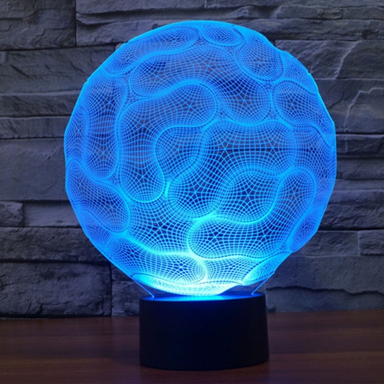 大腦款3D燈 七彩漸變觸控三維立體燈/檯燈/小夜燈