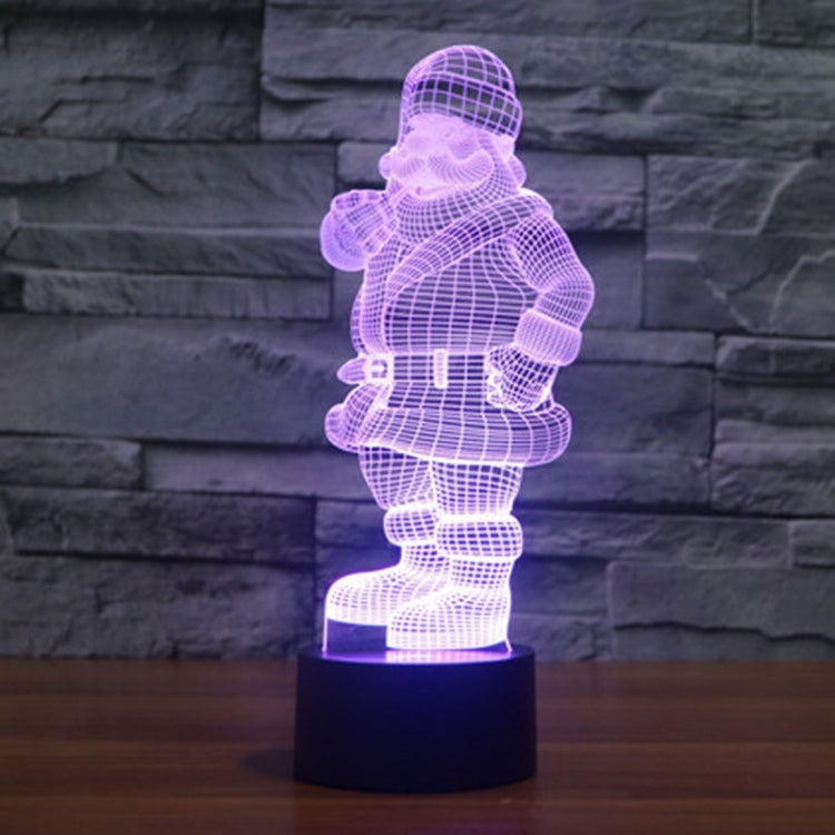 聖誕老人3D燈 七彩漸變觸控三維立體燈/檯燈/小夜燈