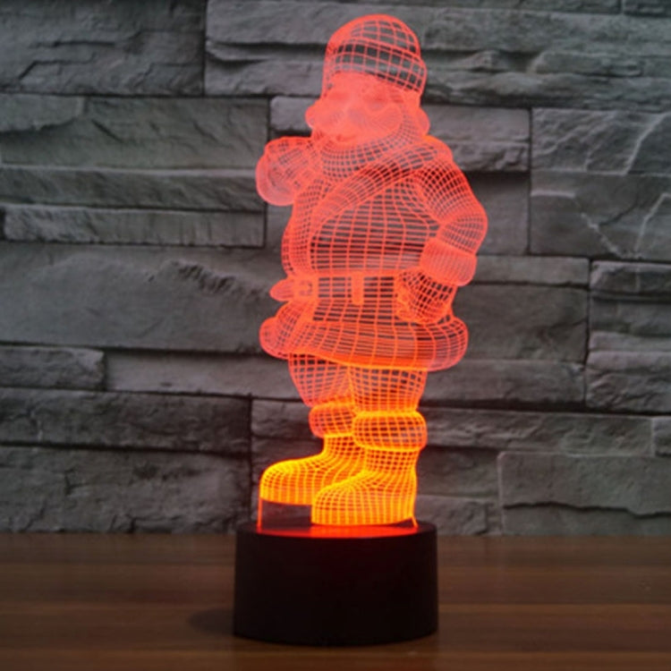 聖誕老人3D燈 七彩漸變觸控三維立體燈/檯燈/小夜燈