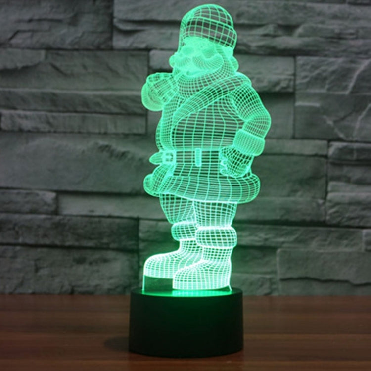 聖誕老人3D燈 七彩漸變觸控三維立體燈/檯燈/小夜燈