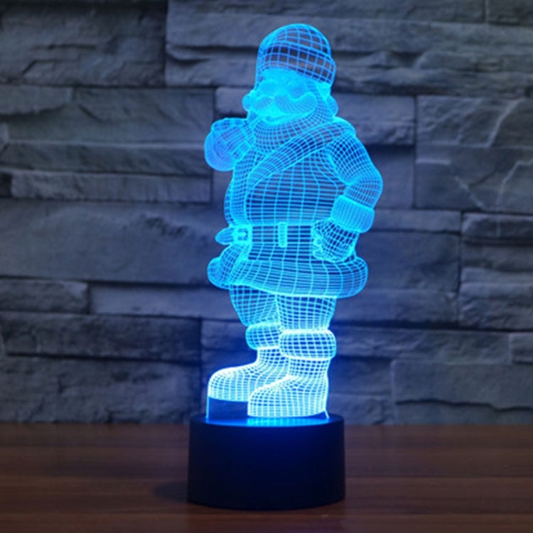 聖誕老人3D燈 七彩漸變觸控三維立體燈/檯燈/小夜燈