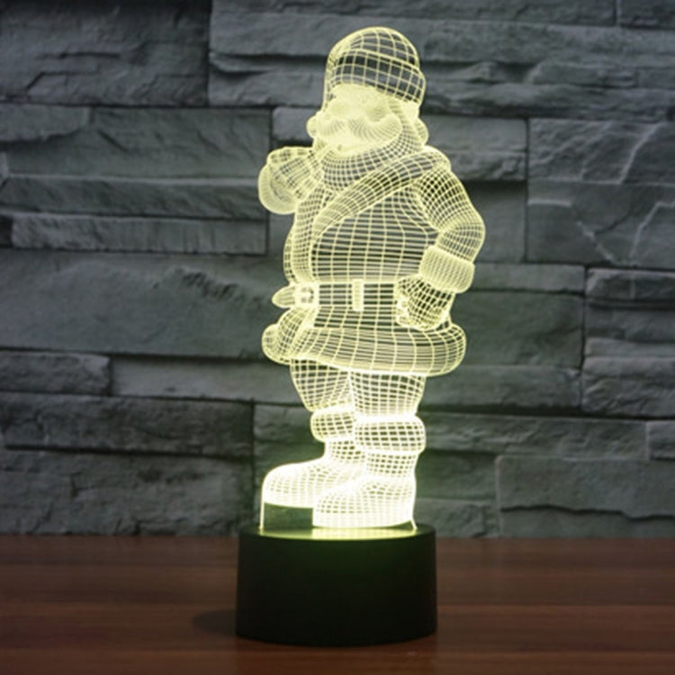 聖誕老人3D燈 七彩漸變觸控三維立體燈/檯燈/小夜燈