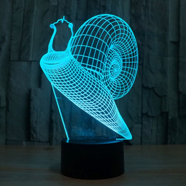 蝸牛款3D燈 七彩漸變觸控三維立體燈/檯燈/小夜燈