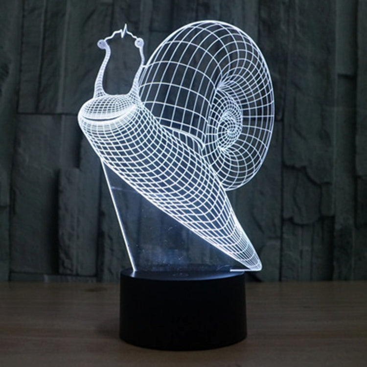 蝸牛款3D燈 七彩漸變觸控三維立體燈/檯燈/小夜燈