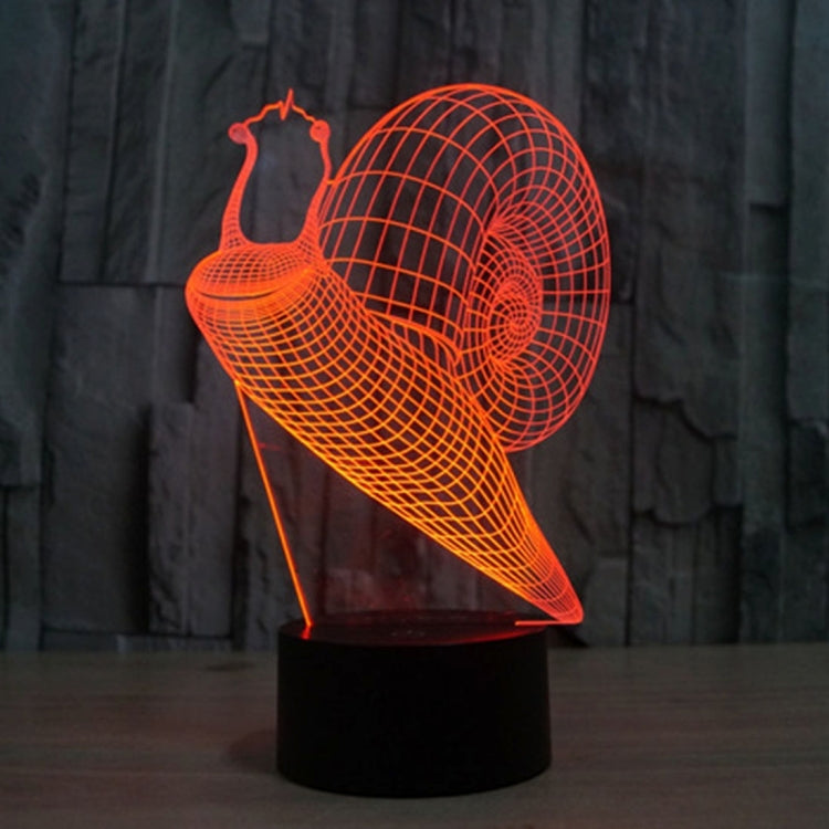 蝸牛款3D燈 七彩漸變觸控三維立體燈/檯燈/小夜燈