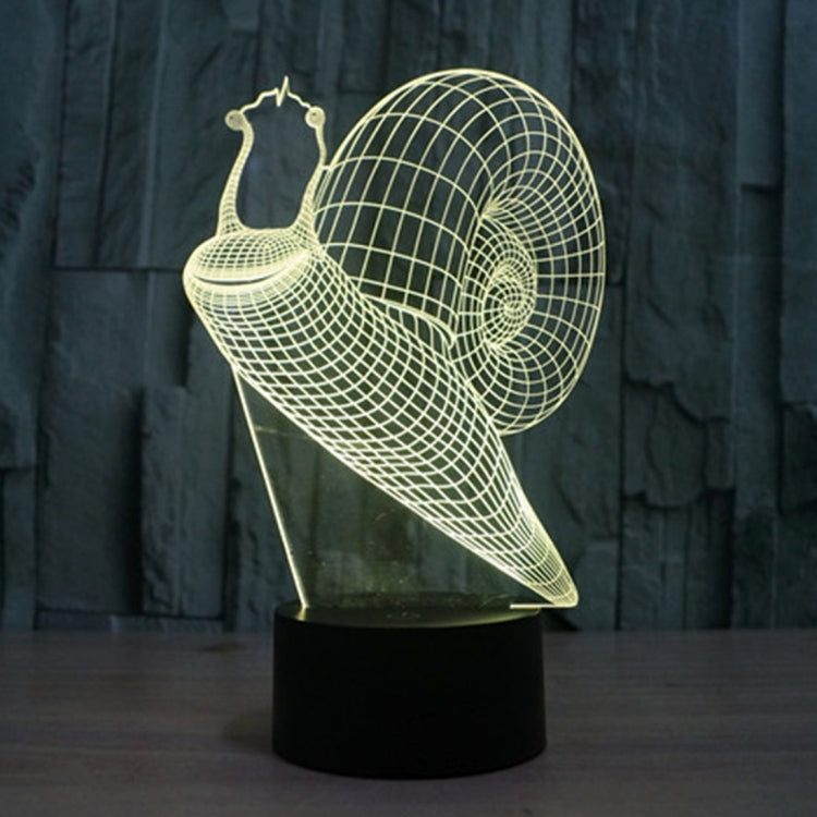 蝸牛款3D燈 七彩漸變觸控三維立體燈/檯燈/小夜燈