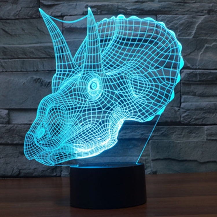 恐龍款3D燈 七彩漸變觸控三維立體燈/檯燈/小夜燈