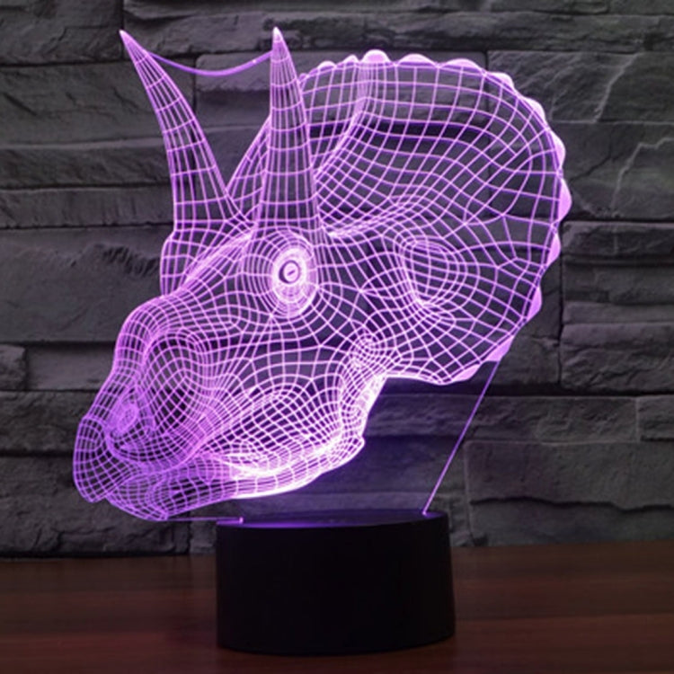 恐龍款3D燈 七彩漸變觸控三維立體燈/檯燈/小夜燈