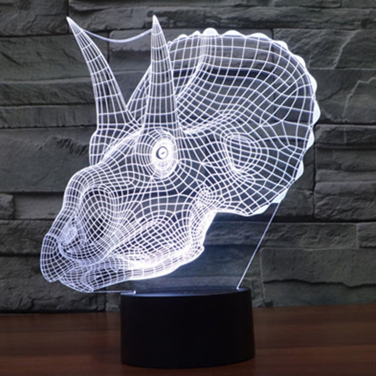 恐龍款3D燈 七彩漸變觸控三維立體燈/檯燈/小夜燈