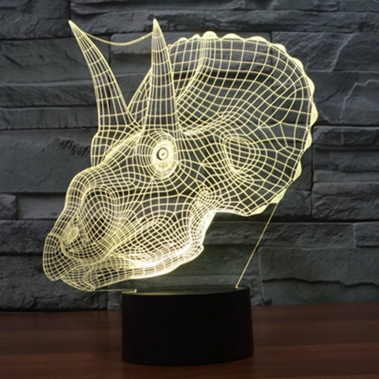 恐龍款3D燈 七彩漸變觸控三維立體燈/檯燈/小夜燈