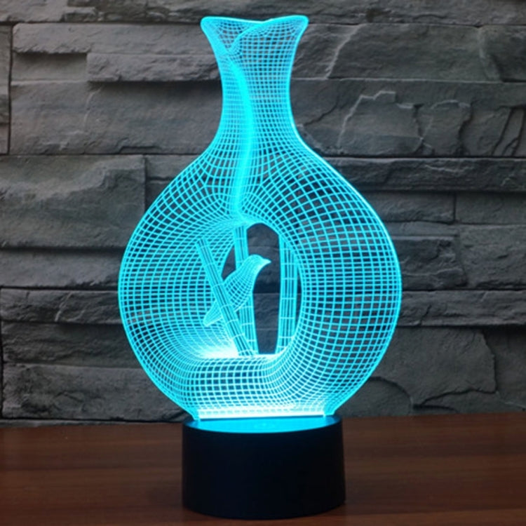 籠中鳥款3D燈 七彩漸變觸控三維立體燈/檯燈/小夜燈