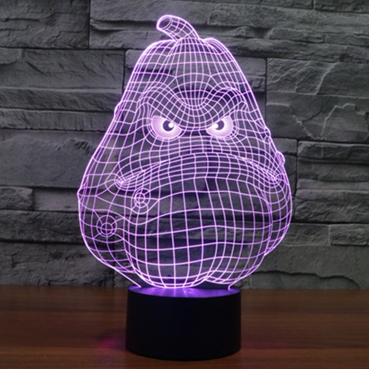 冬瓜款3D燈 七彩漸變觸控三維立體燈/檯燈/小夜燈