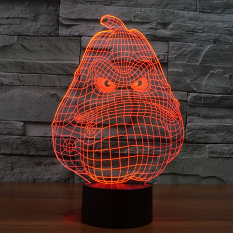 冬瓜款3D燈 七彩漸變觸控三維立體燈/檯燈/小夜燈