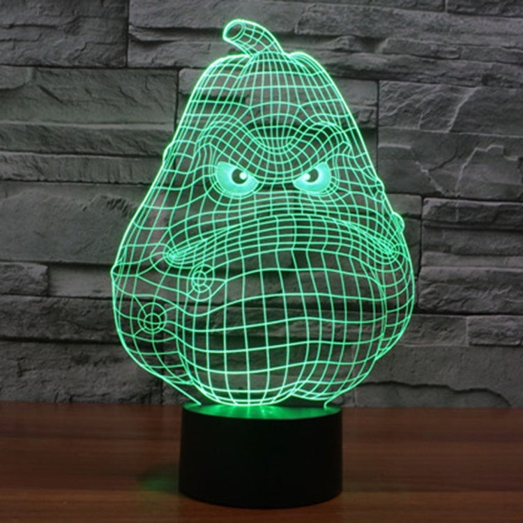 冬瓜款3D燈 七彩漸變觸控三維立體燈/檯燈/小夜燈