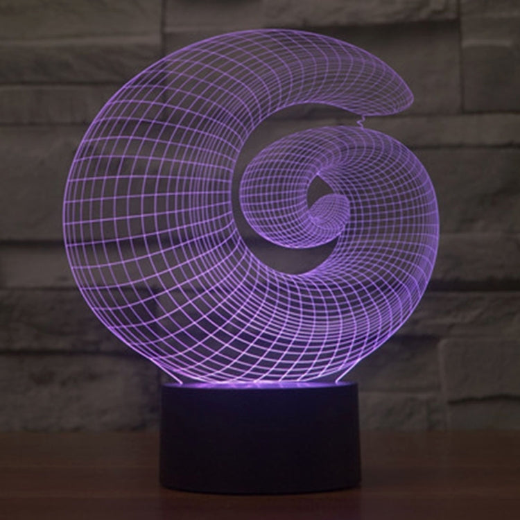 抽象款3D燈 七彩漸變觸控三維立體燈/檯燈/小夜燈