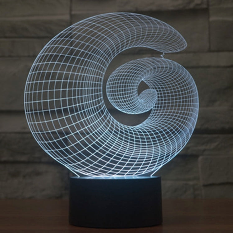 抽象款3D燈 七彩漸變觸控三維立體燈/檯燈/小夜燈