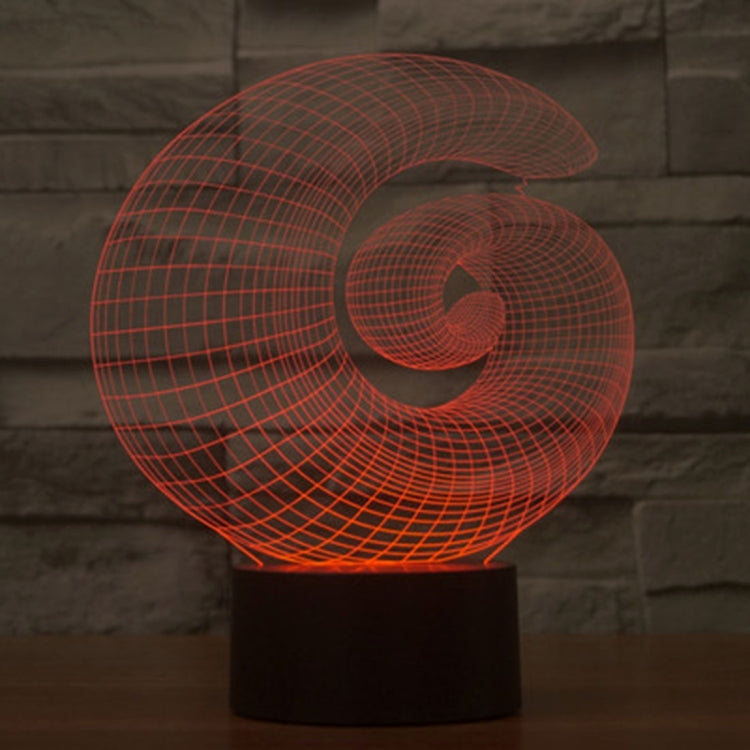 抽象款3D燈 七彩漸變觸控三維立體燈/檯燈/小夜燈