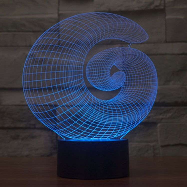 抽象款3D燈 七彩漸變觸控三維立體燈/檯燈/小夜燈