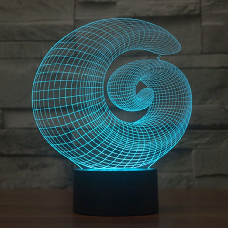 抽象款3D燈 七彩漸變觸控三維立體燈/檯燈/小夜燈