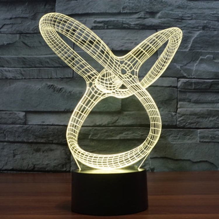 抽象款3D燈 七彩漸變觸控三維立體燈/檯燈/小夜燈