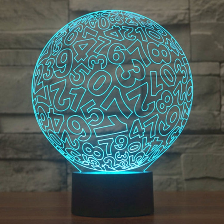 圈圈数字款3D燈 七彩漸變觸控三維立體燈/檯燈/小夜燈