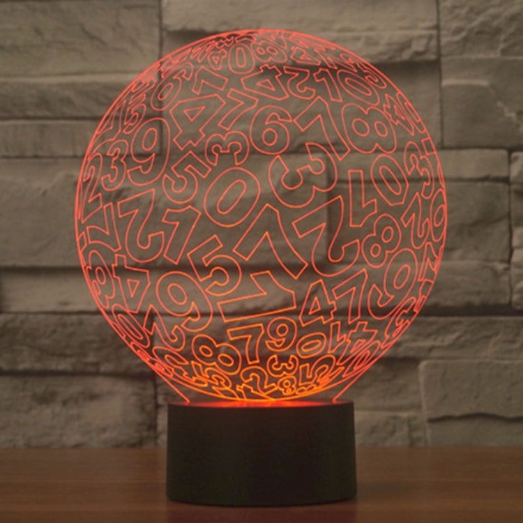 圈圈数字款3D燈 七彩漸變觸控三維立體燈/檯燈/小夜燈