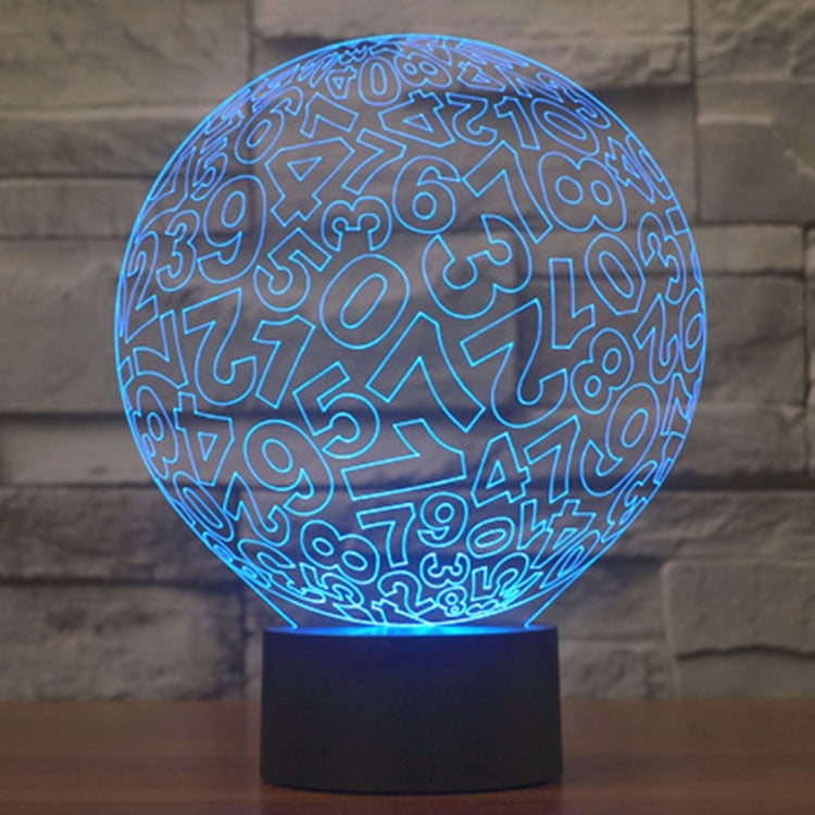 圈圈数字款3D燈 七彩漸變觸控三維立體燈/檯燈/小夜燈