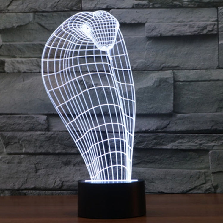 眼鏡蛇款3D燈 七彩漸變觸控三維立體燈/檯燈/小夜燈