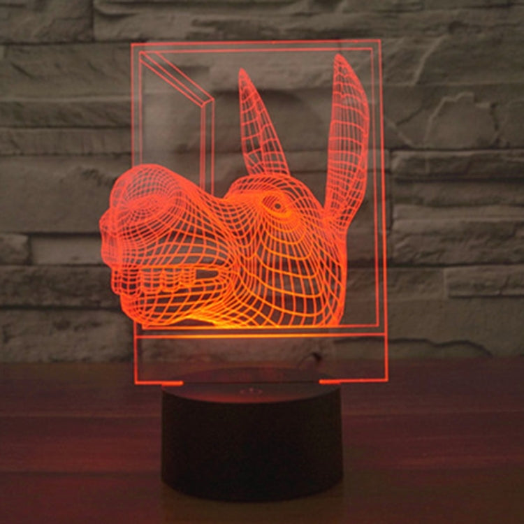 驢 3D燈 七彩漸變觸控三維立體燈/檯燈/小夜燈