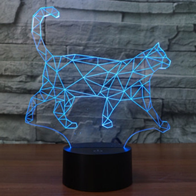 行走貓 3D燈 七彩漸變觸控三維立體燈/檯燈/小夜燈