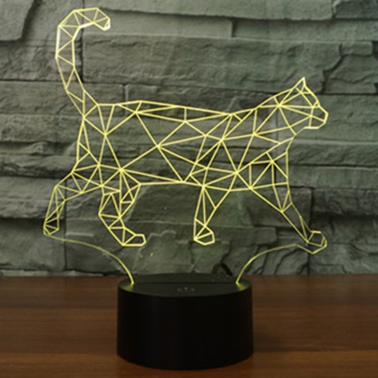 行走貓 3D燈 七彩漸變觸控三維立體燈/檯燈/小夜燈