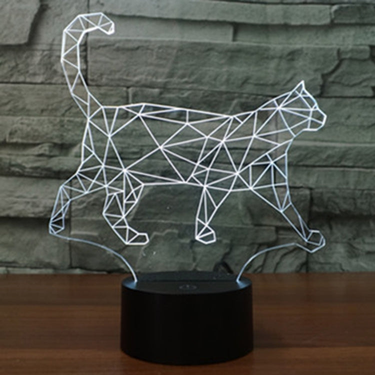 行走貓 3D燈 七彩漸變觸控三維立體燈/檯燈/小夜燈