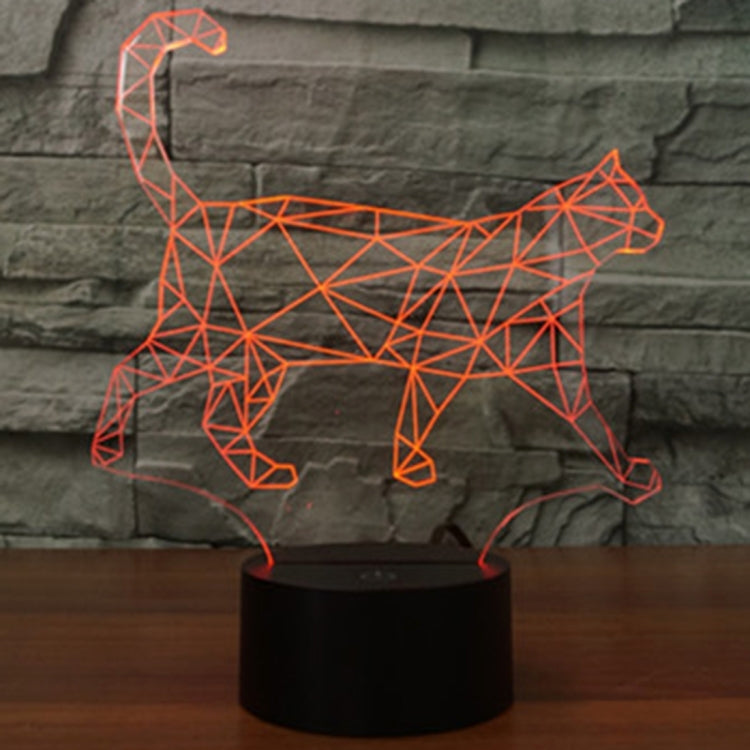 行走貓 3D燈 七彩漸變觸控三維立體燈/檯燈/小夜燈