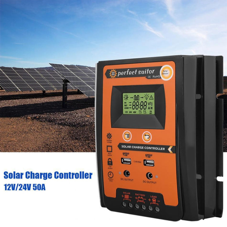 50A 12 / 24V 太陽能充電控制器