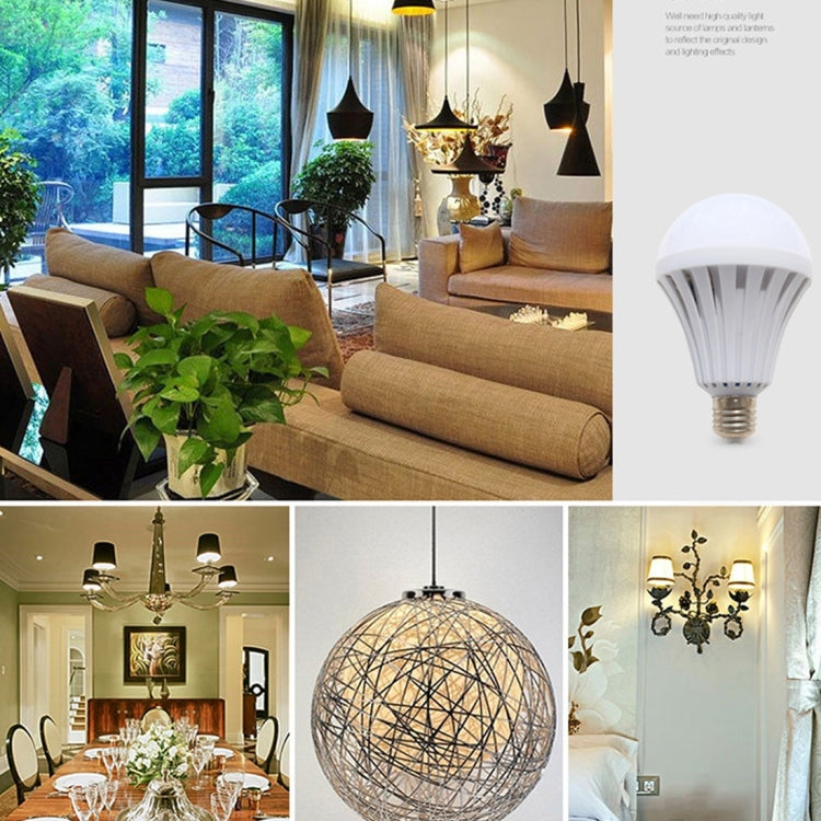 E27 12W 24LEDs SMD 5730 1080LM 6000-6500KLED應急球泡燈 AC 85-265V