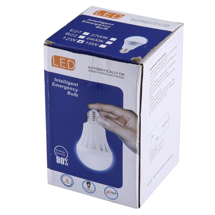 E27 12W 24LEDs SMD 5730 1080LM 6000-6500KLED應急球泡燈 AC 85-265V