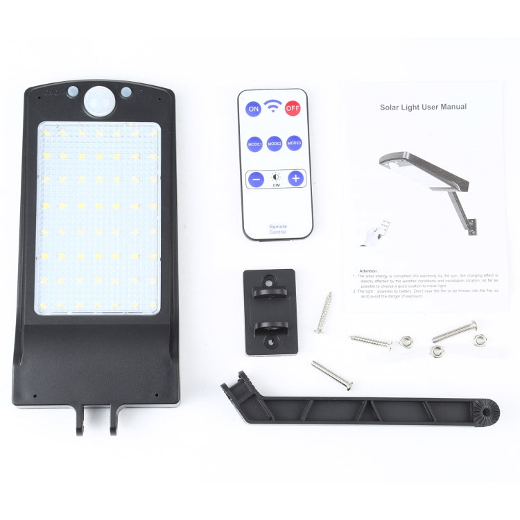 12W 56LEDs SMD 2835 家用戶外IP65防水遙控太陽能壁燈人體感應燈