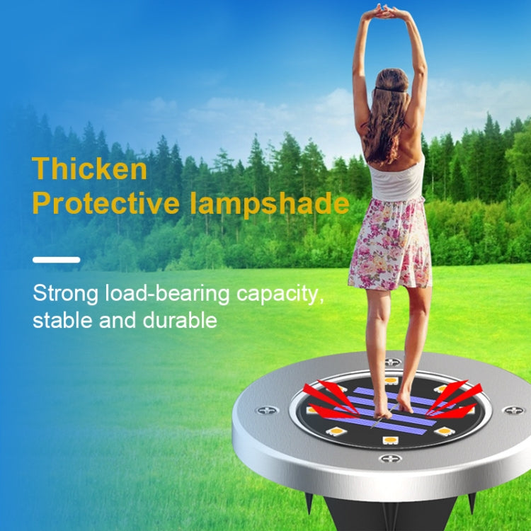 8 LEDs 七彩變光太陽能戶外庭院燈草坪燈感應式地插燈智能光控地埋燈