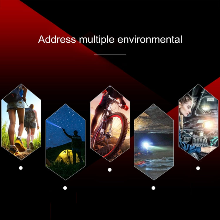 10W USB充電防水強光LED戰術手電筒 帶五種光模式&USB線&手繩