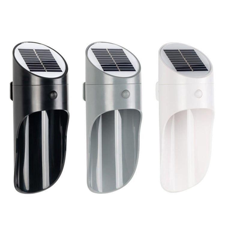 太陽能戶外LED感應壁燈小夜燈雷達人體感應照明燈，白光