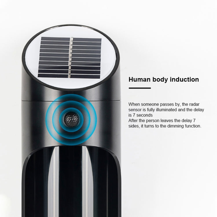 太陽能戶外LED感應壁燈小夜燈雷達人體感應照明燈，白光