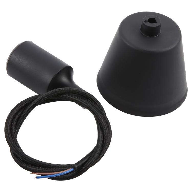 E27燈座DIY天花吊燈燈泡硅膠螺絲底座，線長：1米