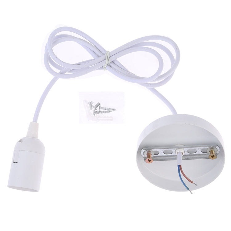 E27燈座DIY天花吊燈燈泡螺絲底座，線長：1米