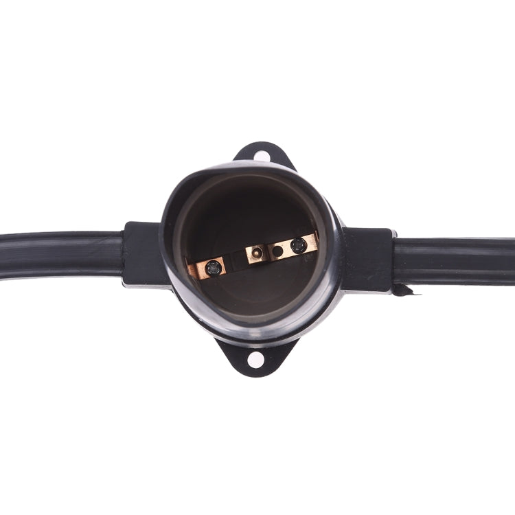 E27燈座吊線 8頭吊燈燈座燈泡底座電源線，線長：1米