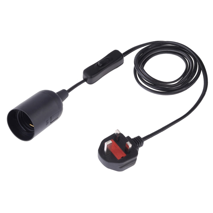 E27線帽開關燈座枝形吊燈電源插座 帶1.8米延長線 大英規